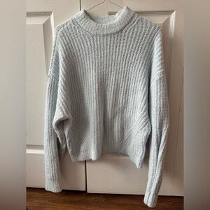 ABERCROMBIE & FITCH SOFT A&F COLLECTION knit baby blue sweater (size M)